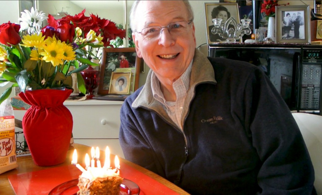In an impromptu video, Jim reveals his true, respectable age as represented by these seven candles. 